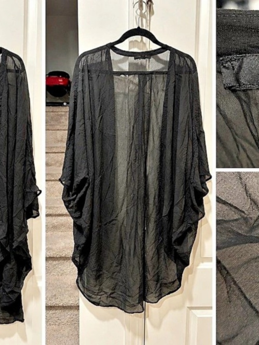 Forever 21 Black Sheer Tunic Size Medium Like New